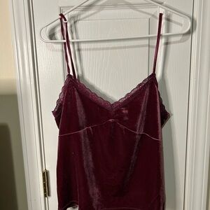 Aeropostale Fuchsia Velvet Camisole